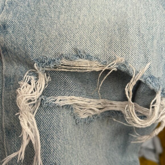 Zara High-Waist Ripped Wide Leg Mom Fit Jeans – Size EUR 34 - Picture 9 of 15